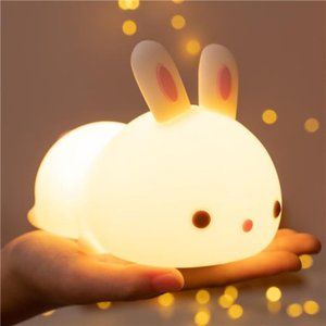 One Fire Night Light for Kids,Easter Bunny Lamp Cute Lamp,16 Colors Night Lights